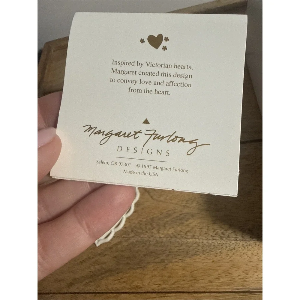 Margaret Furlong From the Heart Ornaments 1997 Bisque Porcelain